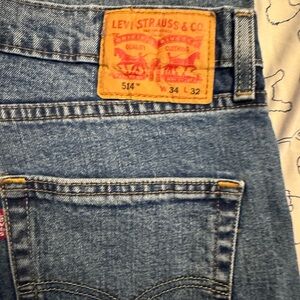 Levi's Light Blue Denim Jeans with Tan Leather Patch